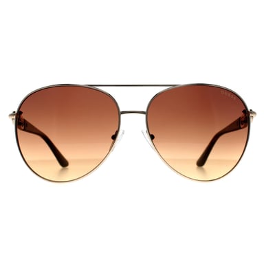 Guess Aviator Womens Brillante Oro Pálido Marrón Gradiente GU00158
