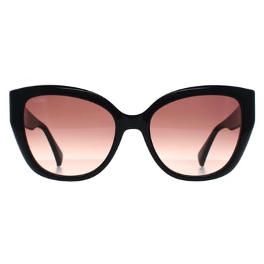 Max Mara Cat Eye Womens Negro brillante Gris humo Gradiente MM0040 Logo 11