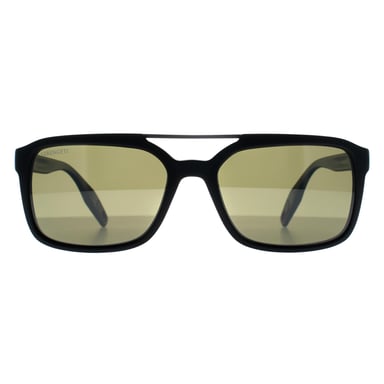 Serengeti Rectángulo Hombre Negro Mate Mineral Polarizado 555nm Verde Fotocrómico Renzo