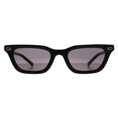 Gucci Cat Eye Mujer Gris Negro Brillante con Espejo Claro GG1944S