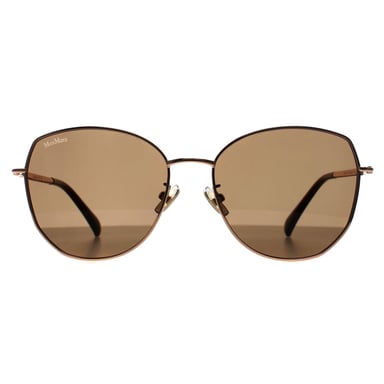 Max Mara Round Womens Oro Marrón MM0114-K