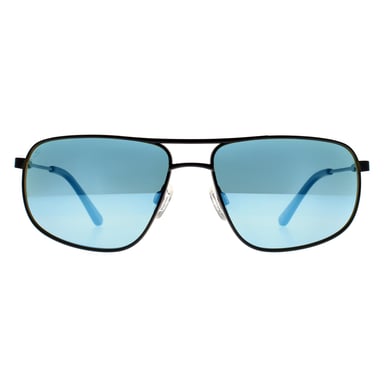 Serengeti Rectángulo Hombre Negro Brillante Saturno Polarizado 555nm Azul Dante 2.0