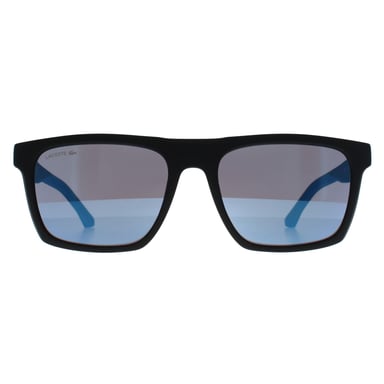 Lacoste Rectángulo Hombre Negro Mate Azul L957S