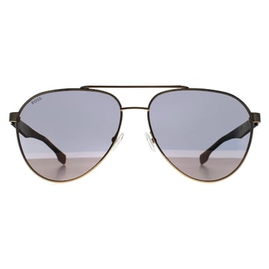 Hugo Boss Aviator Hombre Oro Negro Oro Espejo BOSS 1485/S