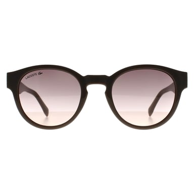 Lacoste Round Womens Transparent Light Grey Taupe Nude Gradient L6000S