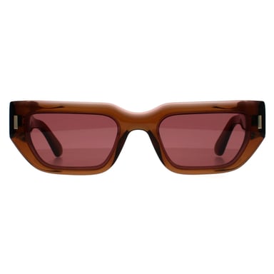 Calvin Klein Rectángulo Unisex Transparente Marrón Rosa Púrpura Oscuro CK24500S