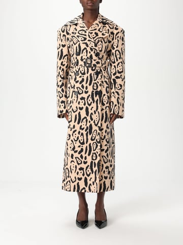 Abrigo Trench de Lentejuelas de Leopardo