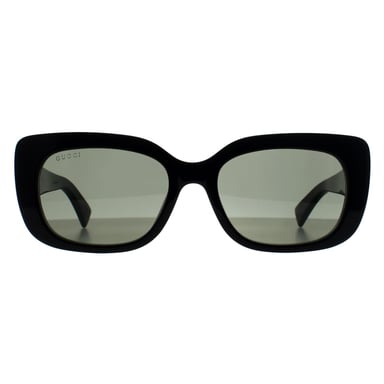 Gucci Rectángulo Mujer Negro Brillante Gris GG1979SK