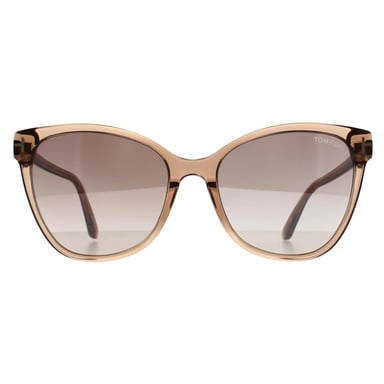Tom Ford Cat Eye Mujer Marrón Claro Brillante Espejo Ani FT0844