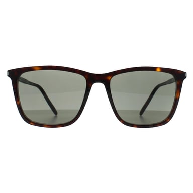 Saint Laurent Cuadrado Womens Manchado Oscuro Habana Gris SL 851