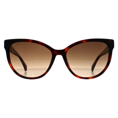 Max Mara Round Womens Dark Havana Marrón Gradiente MM0058 Logo 13