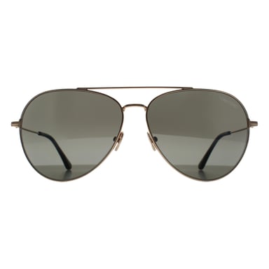 Tom Ford Aviator Unisex Oro rosa brillante Gris humo Dashel FT0996