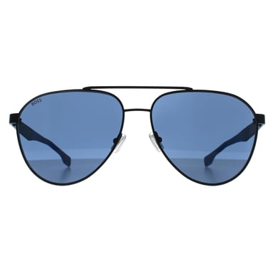 Hugo Boss Aviator Hombre Negro Mate Azul Azul BOSS 1485/S