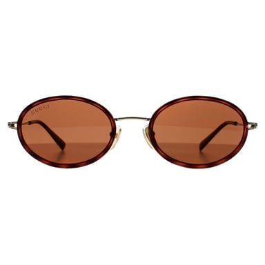 Gucci Oval Mujer Habana Oro Marrón GG1980S