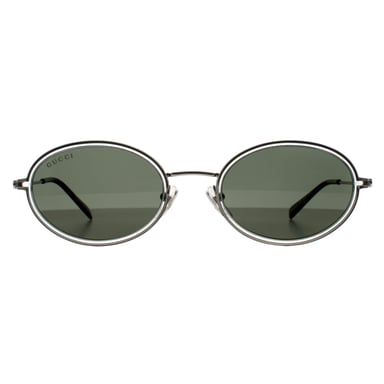 Gucci Oval Gris Plata Mujer GG1980S