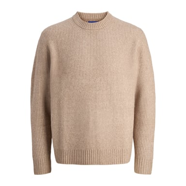 Jack & Jones Suéter York Ollie de Cuello Redondo Beige