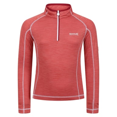 Regatta Childrens/Kids Berley Half Zip Long Sleeved Top (Mineral Red)