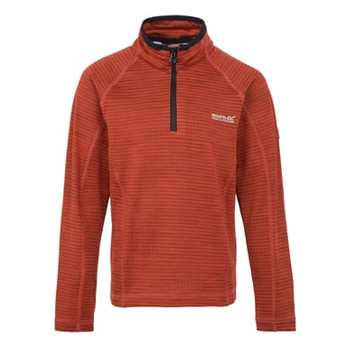 Regatta Childrens/Kids Berley Half Zip Long Sleeved Top (Red Ochre/Black)