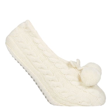 1 Par de Botines de Punto Trenzado para Dama - Zapatillas de Casa Cálidas y Suaves