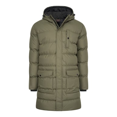 Chaqueta Puffer Larga Jas de Invierno Cappuccino Italia Verde