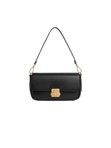 Bolso de mano Coccinelle C-Me Lock en cuero granulada