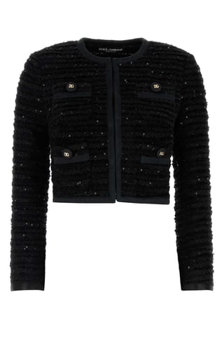 Blazer de Tweed Negro