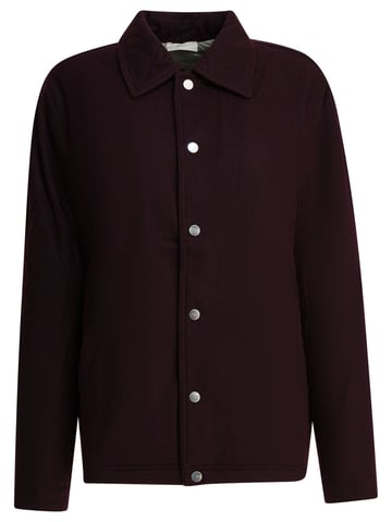 Chaqueta de mezcla de lana Burdeos