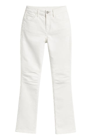 Pantalones elásticos blancos de corte entallado