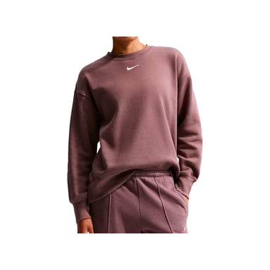 SUDADERA MUJER W NSW PHNX FLC OS LONG CREW MORADO