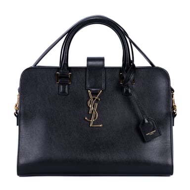 Yves Saint Laurent Baby Cabas Tote  en Black Cuero de ternero