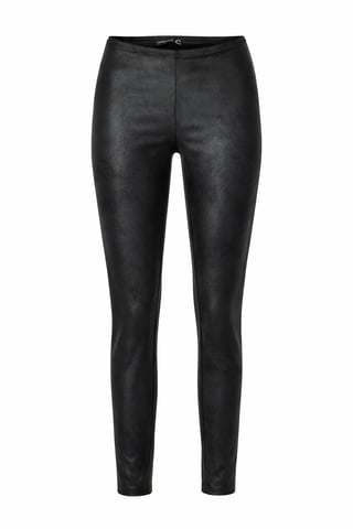 Pantalones ajustados con efecto piel sintética
