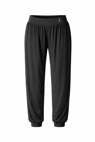 Pantalones deportivos negros holgados con cintura elástica