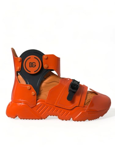 Zapatillas altas chunky multi-panel naranja de Dolce & Gabbana