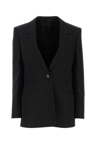 Blazer de Mezcla de Lana Negra