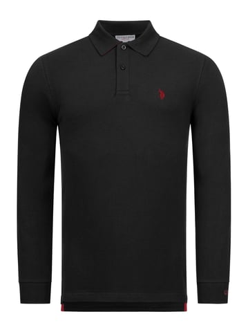 U.S. POLO ASSN Camisa de manga larga hecha de elastano de algodón