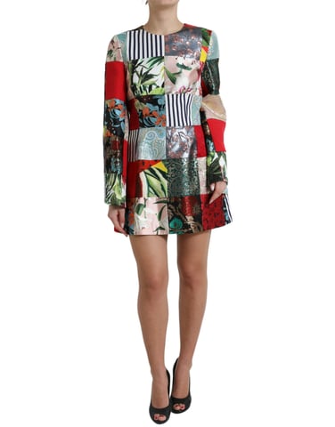 Vestido Mini Patchwork Multicolor