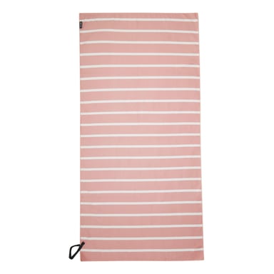 Regatta Striped Microfibre Beach Towel (Seashell Pink/White)