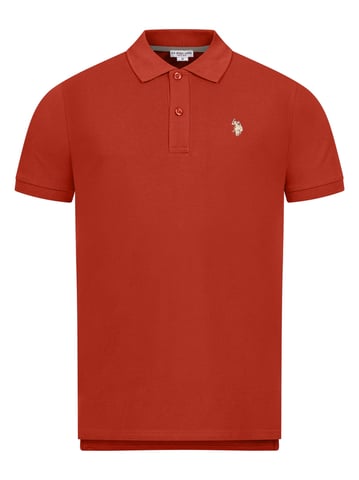 Polo básico de manga corta para hombre U.S. Polo Assn. con tejido elástico