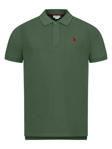 Polo básico de manga corta para hombre U.S. Polo Assn. con tejido elástico