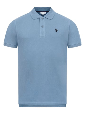 Polo básico de manga corta para hombre U.S. Polo Assn. con tejido elástico