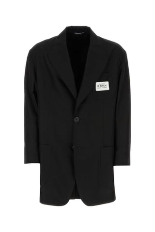 Blazer Oversize de Shantung Negro