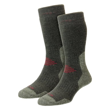 Calcetines de senderismo para hombre de lana, completamente acolchados, de peso pesado con soporte para el arco.