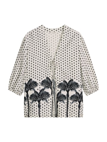 Marc O'Polo Mujeres Camisa de playa Palm Border Geo