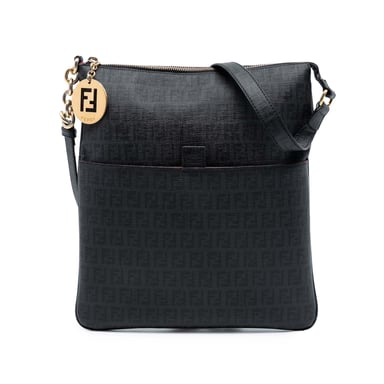 Bolso bandolera con cremallera Charm de lona recubierta Zucchino de segunda mano