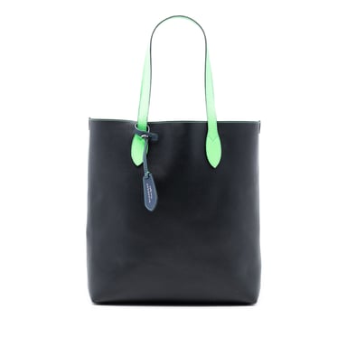 Bolso Tote Reversible de Cuero Texturizado y Lona Recubierta con Check Haymarket de Segunda Mano