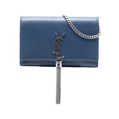 Billetera con cadena Kate de monograma en piel de becerro lisa de segunda mano