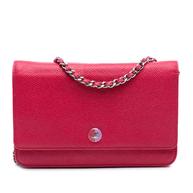 Cartera On Chain Cc Bicolor de Caviar de Segunda Mano
