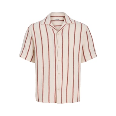 Camisa Resort Rayas Coba Beige de Jack & Jones