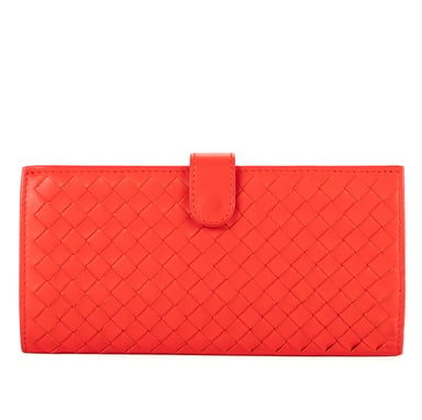 Bottega Veneta Flap Continental en Red Cuero de ternero