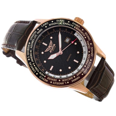 Reloj Aviador F-Series Piloto AVAW9494 Marrón